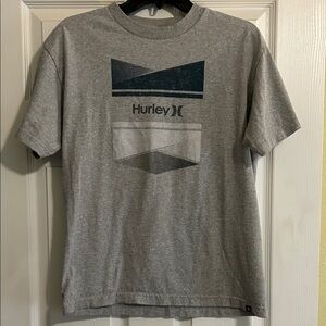 Hurley Gray and Blue Graphic Tee